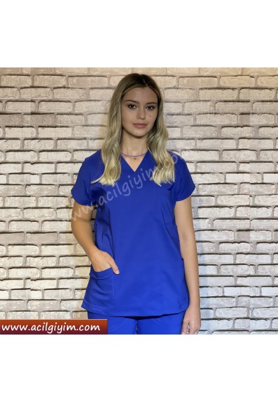 Saks mavisi takım ( Terikoton İnce Kumaş )