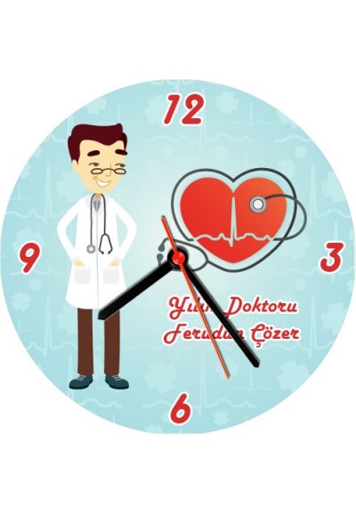 Hediye Doktorlu Duvar Saati